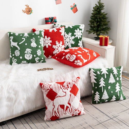 Housse de coussin flocon de neige de noël, taie-Style 6 1