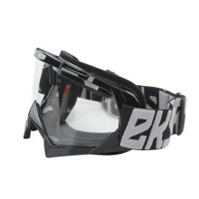 Motorcycle Goggles PC Sponge Adjustable Black Frame Transparent Lens Gray Weight 285g