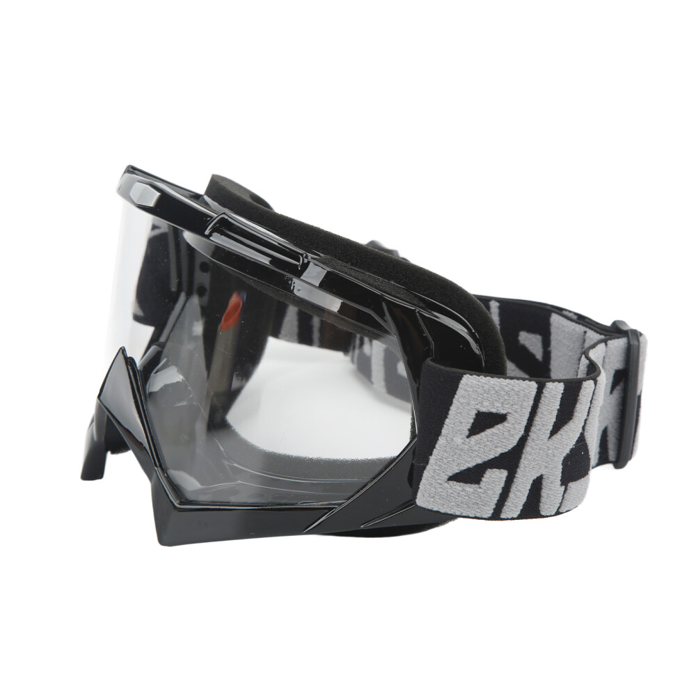 Motorcycle Goggles Pc Sponge Adjustable Frame Transparent Lens Gray Weight 285G Black 3501374855953