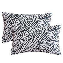 Pack Of 2 Printeds Satins Pillow Shams 51x66cm-Zebra pattern