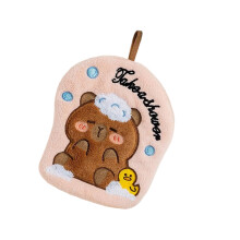 Capybara Hand Towel Featurings Soft Coral Fleece Cloth-Style 1