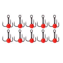 Esche metalliche invernali, jig da pesca sul ghiaccio in acciaio al carbonio con amo da trapano per la pesca in acqua salata e dolce, ami tripli a