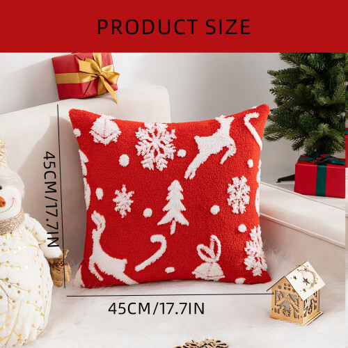 Housse de coussin flocon de neige de noël, taie-Style 6 2