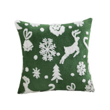 Taie d'oreiller en peluche flocon de neige de noël,-Style 3