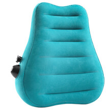 Press To Inflate Travel Cushions Lumbar Pillow For-Peacock Blue