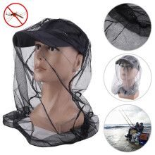Mosquito Head Mesh Netting Outdoor Anti Mosquito Cap Breathable Face Protection With Storage Bag, Nylon Insect Head Cover For Fishing Hiking Camping B