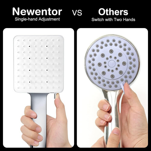 Filtering Shower Head Set, Mineral Beads Purify Water, Tools-free Installation Simplifies Setup, Universal Compatibility