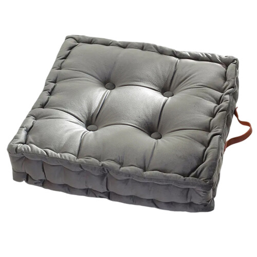 Square Cushion In Optional Color With Thick Padding-grey