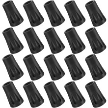 Durable Rubber Trekking Pole Tips, Hiking Sticks Protectors for Steady Footing, High Level of Slip Resistance, Quiets Sidewalk Hiking, Built-in Metal