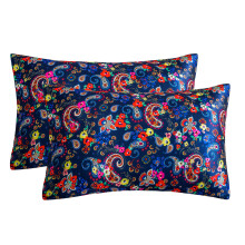 Printeds Satins Pillow Protectors Set 51x66cm Soft-Paisley 06