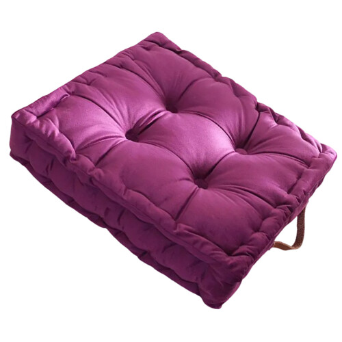 Square Thickened Cushion In Optional Color For Home-Purple red
