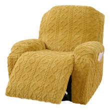 Housse de fauteuil inclinable élégante, motif jacquard-Jaune