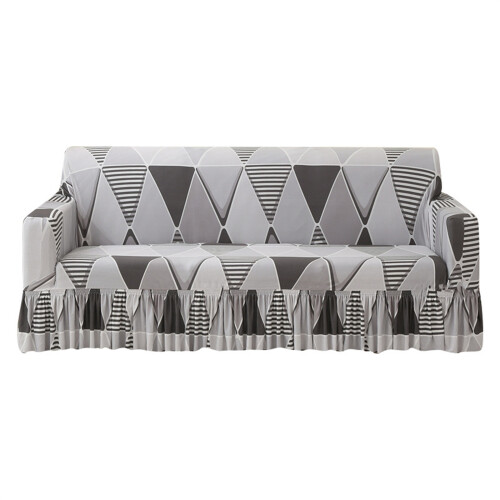 Housse de canapé extensible 3 places accoudoirs imprimé-3 4