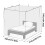 Square Mosquitoes Net Girls Room Decorations-White 2