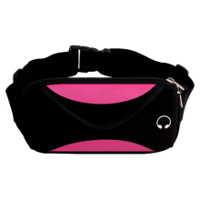Sac banane unisexe avec ceinture ajustable, bande réfléchissante, sangle anti-rebond et poche zippée dissimulée, en polyester lycra.