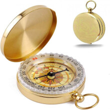 Pocket Compass for Outdoor Navigation, Classic Pocket Compass with 360 Degree Rotating Bezel, Portable Pocket Watch Compass with High Stability and Lu