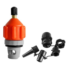 Inflação e deflação rápidas, adaptador universal padrão para bomba de stand up paddle com válvula Schrader, liga metálica de alta qualidade e
