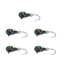5 Stück Eisfischerei-Haken Set 4MM Hochkohlenstoffstahl Jigs für Barsch