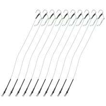 Carp Fishing Hair Rigs 5 Set with Metal Hooks Bait Wire Line Hook Rigs 10#