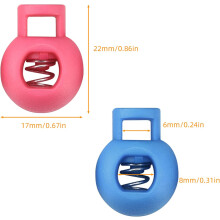 Topes de cordón redondos ajustables e innovadores, cierre deslizante multicolor para cordones de zapatos.
