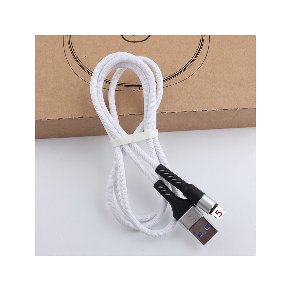 Versatile Choice Lightning Connector, 1M Nylon Braided Mfi Certified Iphone Cable For Fast Charging White 9169997254481