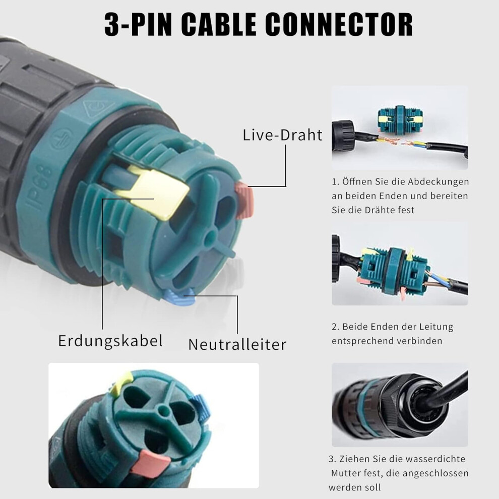Innovative Screw-Less Electrical Junction Box For Cable Repair, Black High Quality Material Wire Connector Ensuring Safe Lamp Cable Connection In 9169997254832