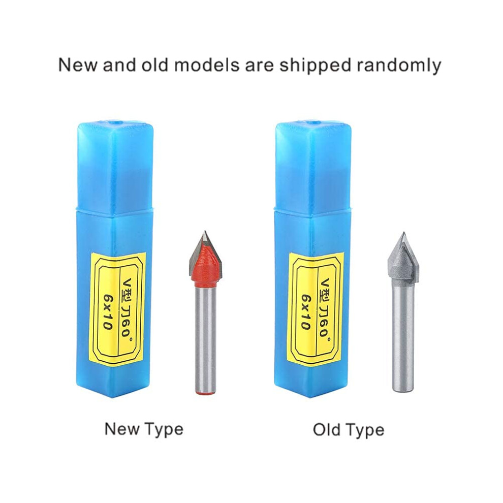 Precision Woodworking Tool, 60 Degree V Groove Double Edge Router Bit, Sharp And Durable Tungsten Steel Carbide Tipped For Professional Results 9169997254818