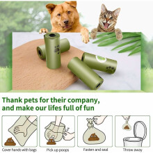 Biologisch abbaubare Hundekotbeutel, umweltfreundlich, strapazierfähig, aus Maisstärkemischung, wasserdicht, für den täglichen Gebrauch, frisch