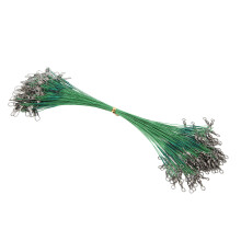 100 Stück Stahl-Umlenkungen & Schnappverschlüsse für Angelleinen, 20cm Salzwasser-Hartdraht