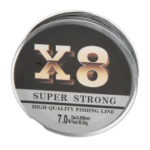 100m Abrasion-Resistant Braided Fishing Line 0.45mm 36.2kg Gray