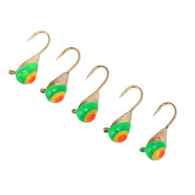 Set of 5 Compact Size Ice Fishing Hooks Sharp for Outdoor Fishing Enthusiasts