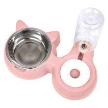 Futterstation für Haustiere, multifunktionales Set aus Futter- und Wassernapf mit automatischem Wasserspender für Katzen und kleine Hunde,
