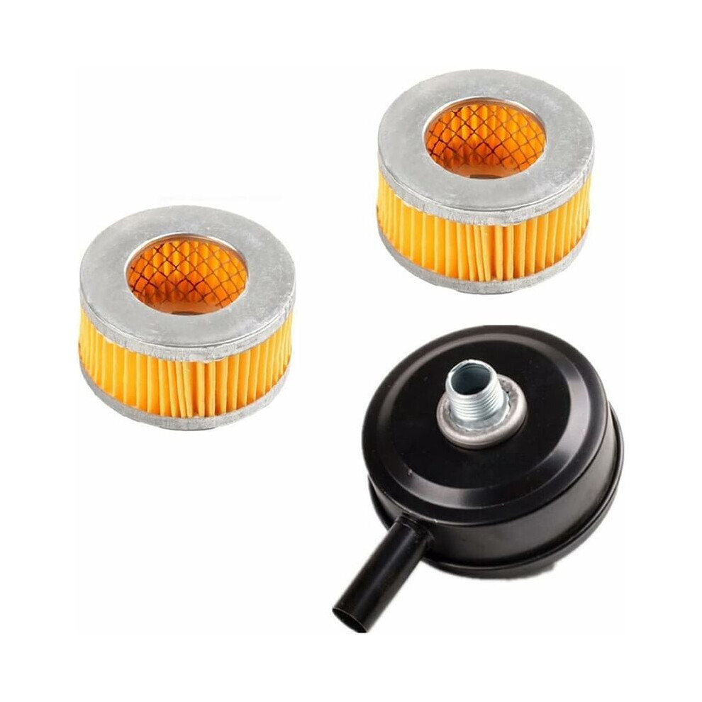 Air Compressor Accessories, Noise Reduction For A Quieter Environment, Effective Aerodynamic Noise Control, 20Mm Threaded Male Intake Silencer, Black 9340959586882