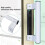 Rust-Proof Sliding Door Handle, Easy Installation Aluminum Alloy Modern Handle For Closet Doors, White 3