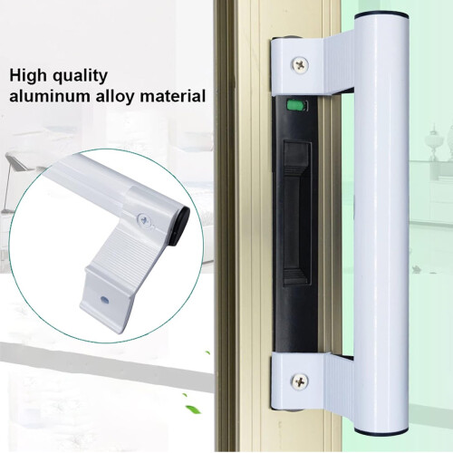 Rust-Proof Sliding Door Handle, Easy Installation Aluminum Alloy Modern Handle For Closet Doors, White 2