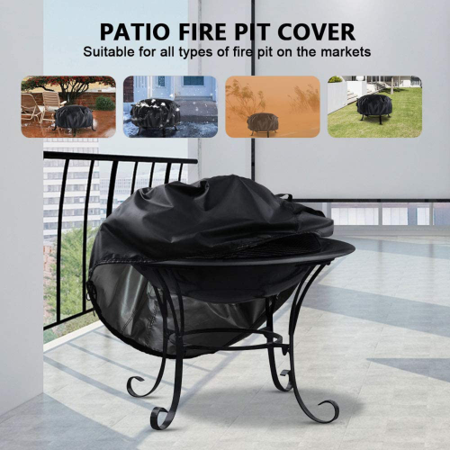 Outdoor Haven, Βαρέως Τύπου Αδιάβροχο Στρογγυλό Κάλυμμα Τζακιού Αερίου για Προστασία 2