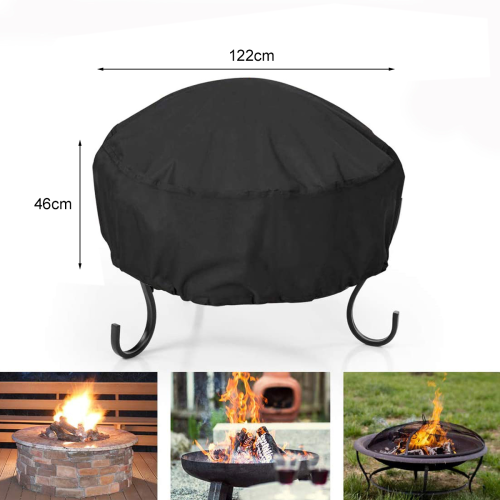 Outdoor Haven, Βαρέως Τύπου Αδιάβροχο Στρογγυλό Κάλυμμα Τζακιού Αερίου για Προστασία 1