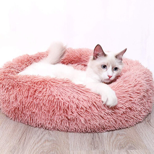 Κρεβάτι γάτας Cuddler, ζεστό πλενόμενο βελούδινο κρεβάτι κατοικίδιων με 2