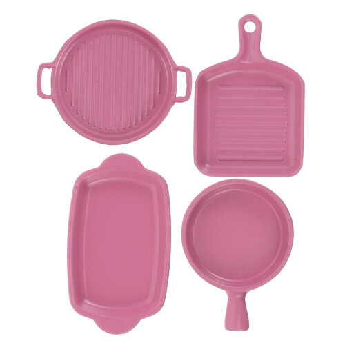 3Sets Backform Metall Rosé Für Puppenhaus 2