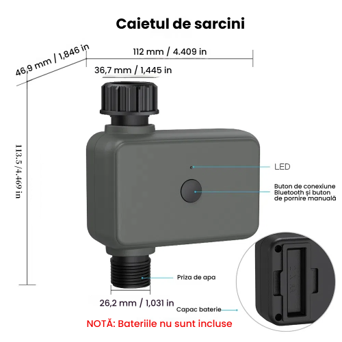 Rain Delay Garden Irrigation System, Water Saving Automatic Timer with Manual Automatic Irrigation, Smart Bluetooth Valve for Landscape with App and V 2