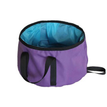 (34.5x34.5x18.5cm, Purple) Multifunctional Portable Travel Outdoor Ultra-Light Folding Water Basin