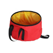 (34.5x34.5x18.5cm, Red) Multifunctional Portable Travel Outdoor Ultra-Light Folding Water Basin