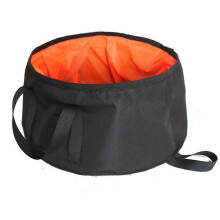 (34.5x34.5x18.5cm, Black) Multifunctional Portable Travel Outdoor Ultra-Light Folding Water Basin