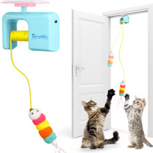 (Sky Blue) Interactive Cat Toy for Indoor Cat, Kitten Toys for Indoor Cats Self Play, 3.27 * 1.69 * 2.76Inch (Pink)