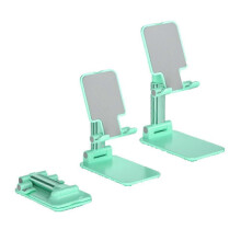 (T9Green) Mobile phone holder, tablet holder with adjustable angle and height