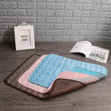 (Pink) Cooling Mat Pad For Dogs Cats Ice Silk Mat Cooling Blanket Cushion
