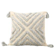 Kussensloop met decoratieve-45x45cm Diagonaal diamantgri