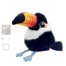 (Black Pelican) Electronic Interactive Flying Bird Cat Toy with Flapping Wings & Chirping Sound for Indoor Cats