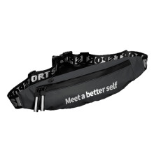 Bolsa de cintura ajustável para corrida com porta-garrafa dobrável, tecido fotossensível, estampa refletiva de segurança para corrida, caminhada