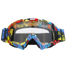 Motocross Goggles, Impact Resistant Pc Lens Lightweight Bendable Snow Goggles for Men Women Youth Kids, Motocross Skiing Goggles with Adjustable Elast